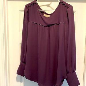 LOFT size large purple dress blouse